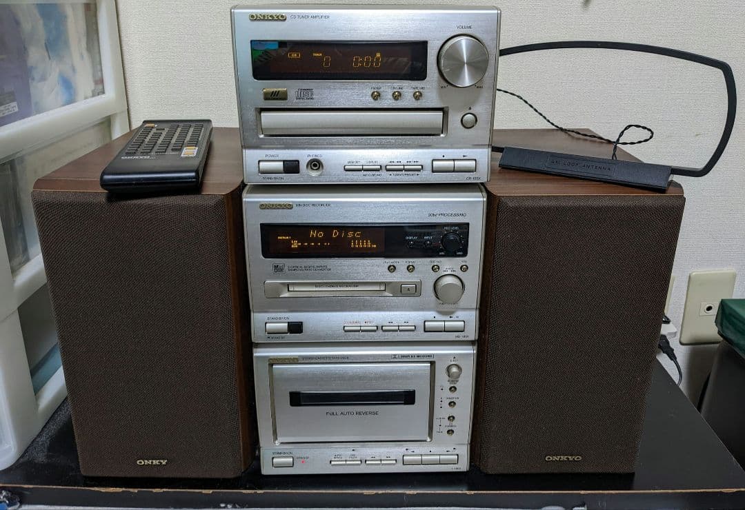 【ジャンク品】　オンキョーミニコンポ　INTEC185 Yahoo!オークション -「onkyo intec 185」の落札相場・落札価格