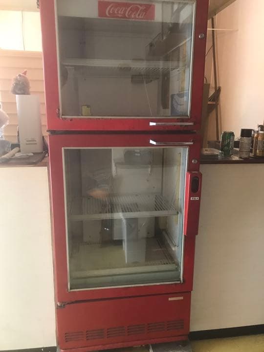 コカコーラ　販促　冷蔵庫　ビンテージ　ナショナル製　完動　良く冷える コカコーラ販促冷蔵庫ビンテージナショナル製完動良く冷える