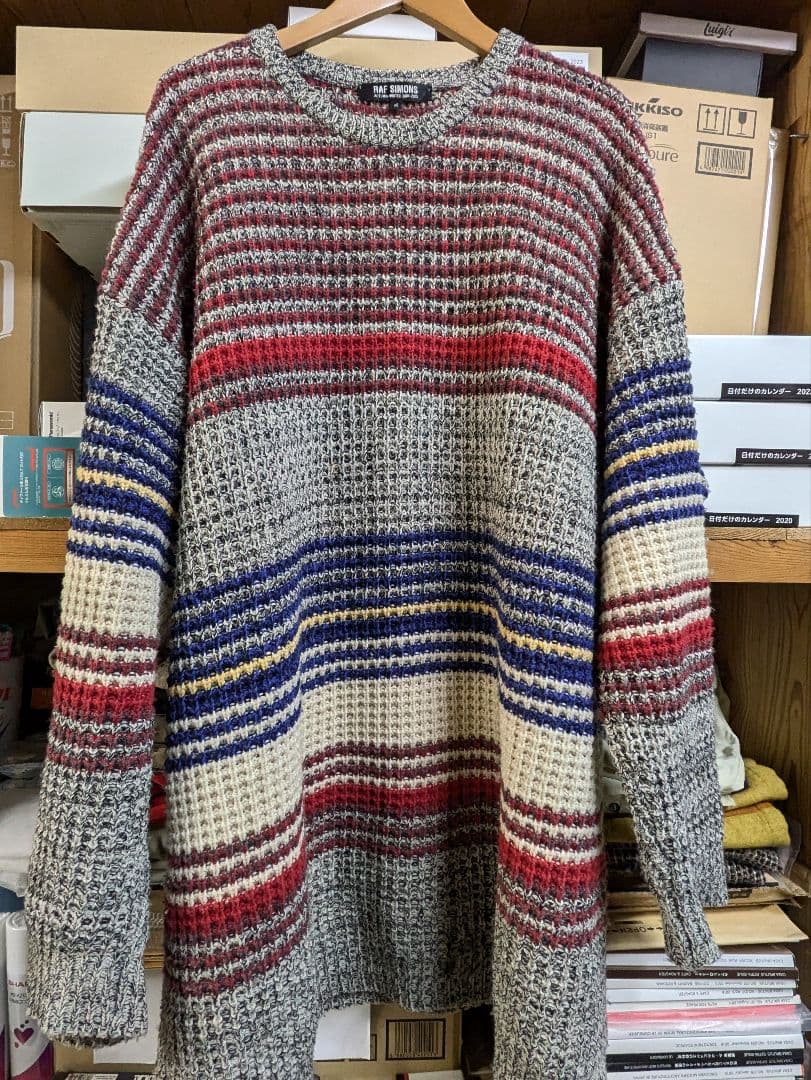 ラフシモンズ 2004AW オーバーサイズクルーネックニット