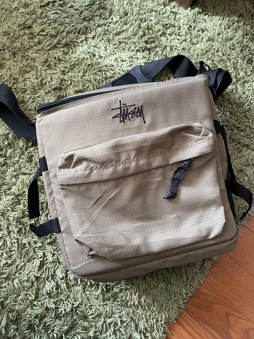 90’s old stussy レコードバッグ 紺タグ 希少 Old Stussy 白タグ OUTER GEAR 90s リュック ネイビー アーカイブ
