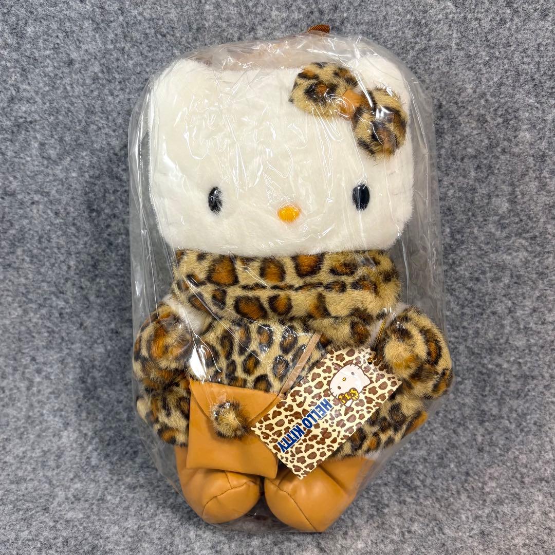 ハローキティ ドール ぬいぐるみ ヒョウ柄 毛皮コート Qoo10] サンリオ [高质量 ]-超级折扣キティ ヒョウ柄