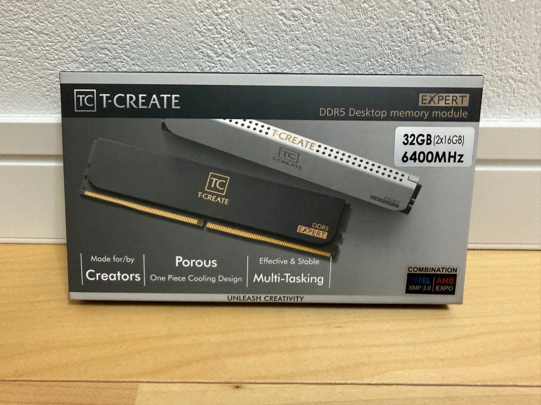 T-CREATE DDR5 32GB (2x16GB) 6400MHz メモリ Team Group T-CREATE EXPERT 32GB (2 x 16GB) 288-Pin PC RAM DDR5