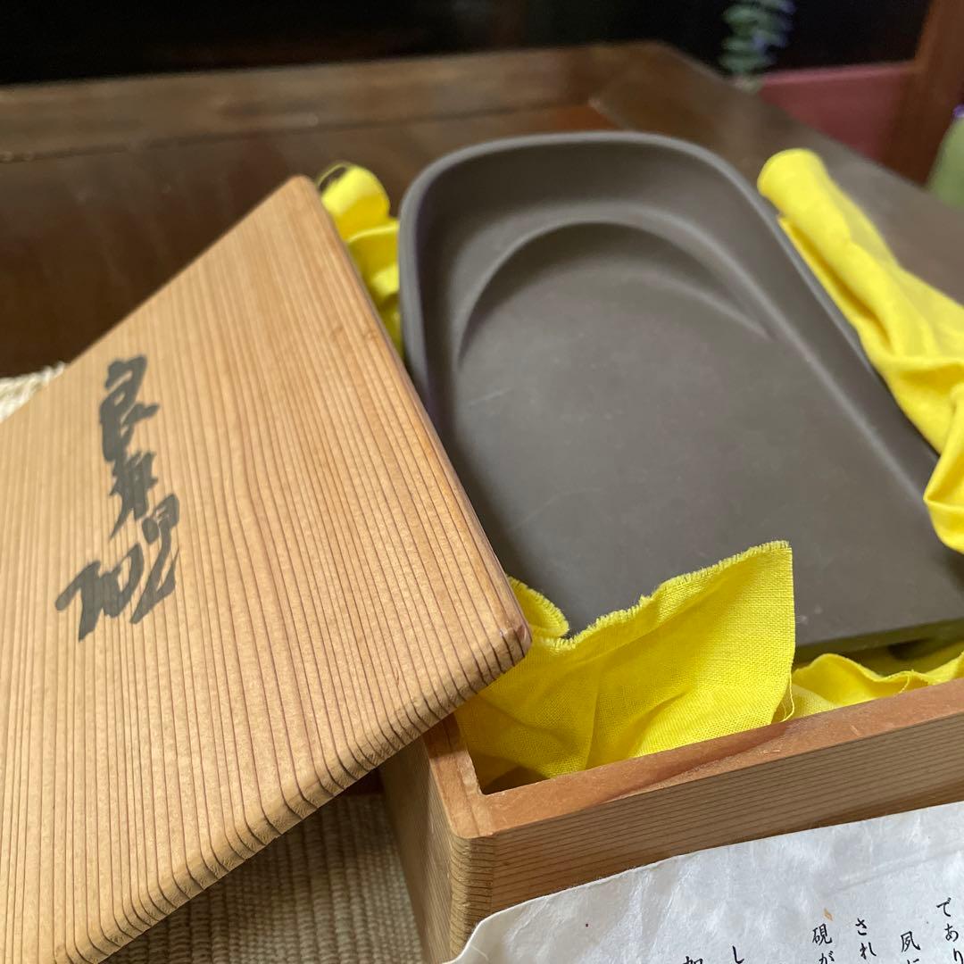 良弁硯　東大寺　公典　共箱　骨董 Yahoo!オークション -「東大寺 硯」の落札相場・落札価格