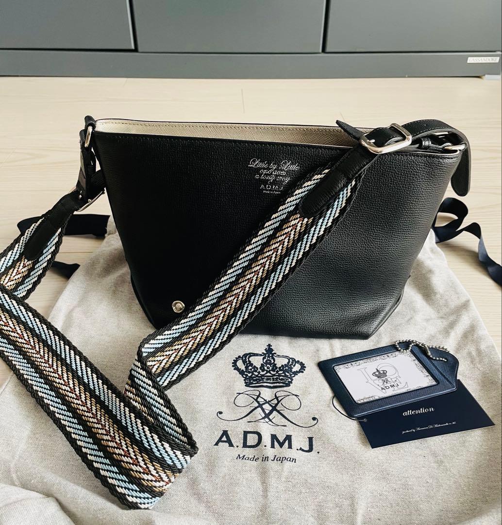 ADMJイタリアンレザー クロスボディーバッグ スマートさを追求した大人なウェストバッグ≪Liam cross body Bag
