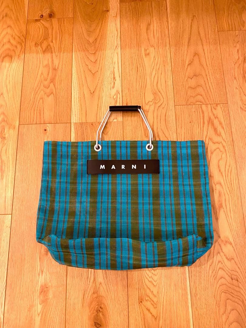 MARNI 青緑 チェック柄 トートバッグ MARNI（マルニ）トートバッグ 緑 サイズ:- レディース/2200613956024