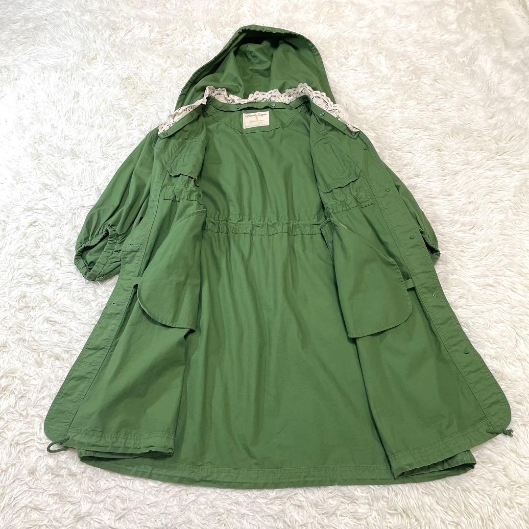 franche lippee ♡ワンピースコート レース フード 取外可 金釦