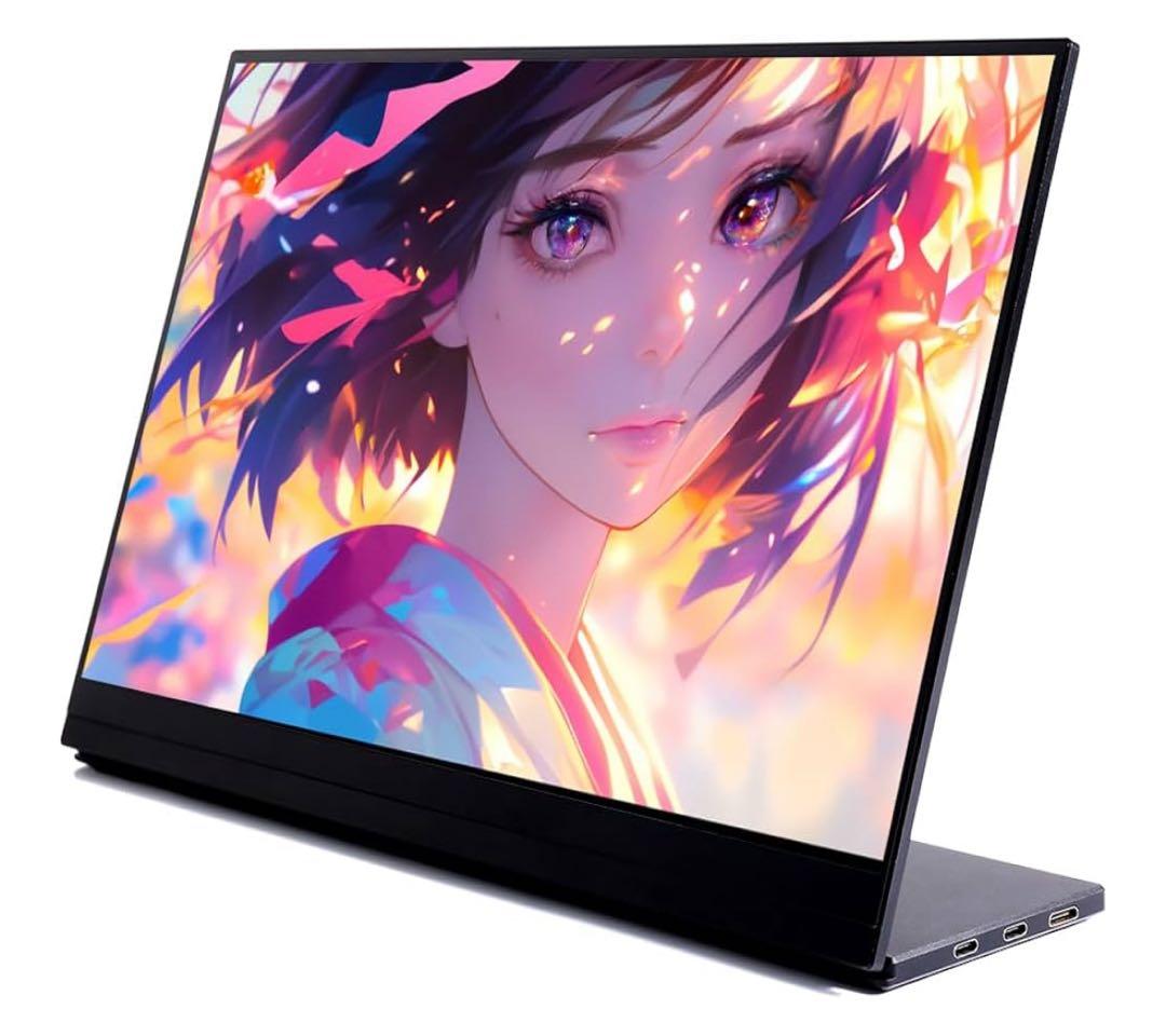 4Kモバイルモニター 15.6インチ タッチパネル　switch2に使用可 自立式スタンド 角度調整 2色 選べるタッチパネル モバイルモニター