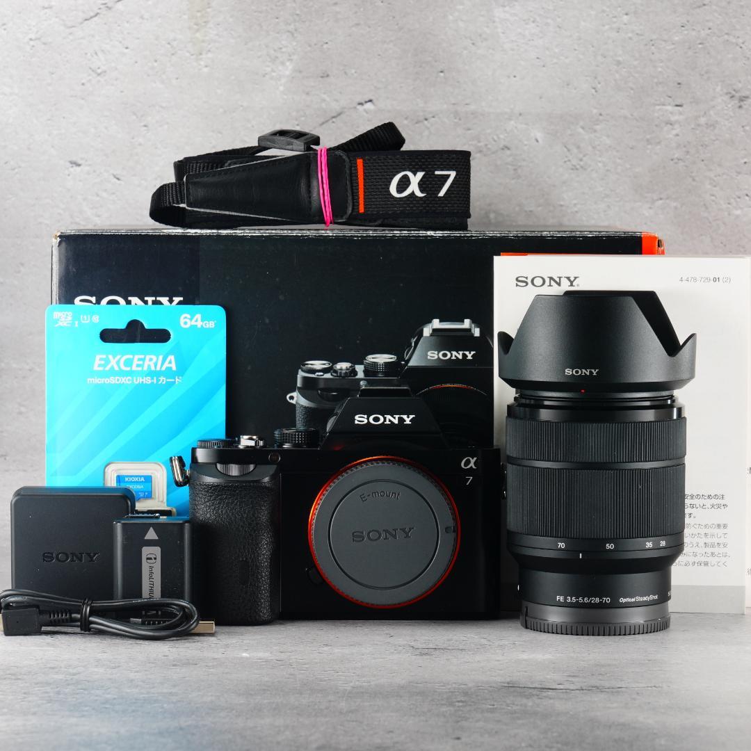 美品1,630回！世界初フルサイズミラーレスSONY α7 ILCE-7K 世界初、35mmフルサイズイメージセンサー搭載ミラーレス一眼カメラ『α7