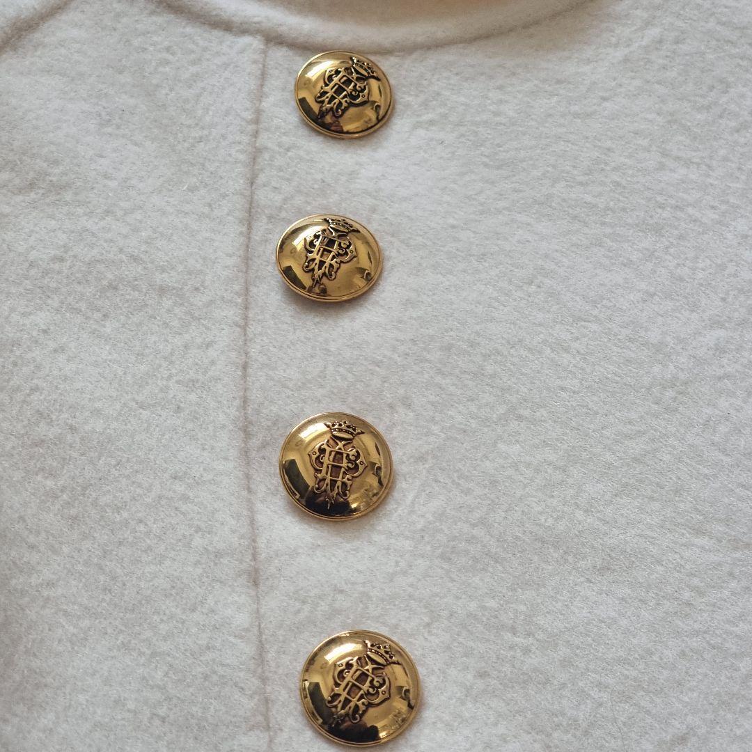 エミリオプッチ カシミヤ ダブルフェイス ケープ ポンチョ 金ボタン