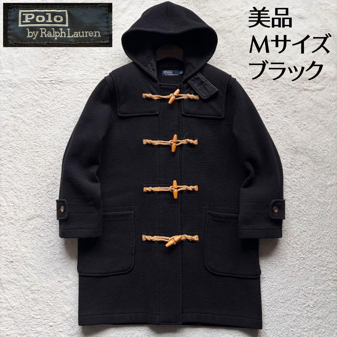 【90s 美品】ポロバイラルフローレン ダッフルコート ウール ブラック M 中古・古着通販】POLO RALPH LAUREN (ポロ・ラルフローレン) 90s