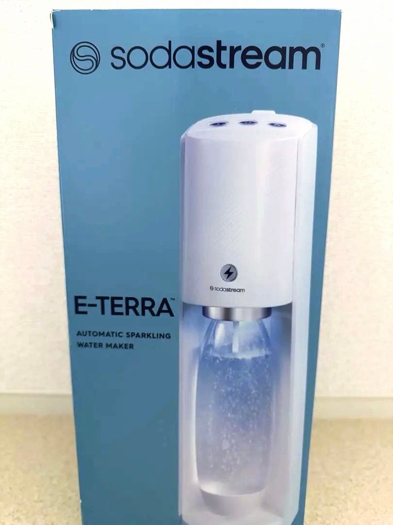 【新品未使用】sodastream E-TERRA 自動炭酸水メーカー　ホワイト ソーダストリーム史上初、すべての操作*がワンタッチに！より簡単に生