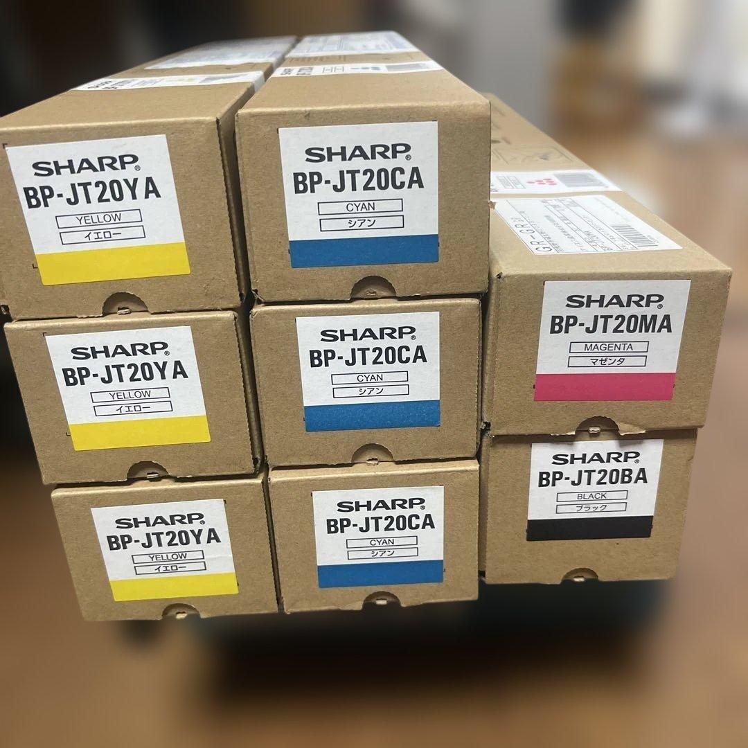 シャープ 純正トナーBP-JT20BAなど8本セット バラ売りも可能 シャープ BP-JT20BA 純正トナー □ブラック - トナーマート