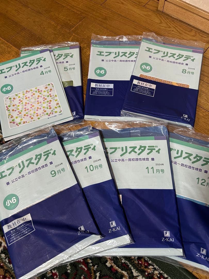 エブリスタディ　中高一貫校　小６　2024年 わくわくエブリスタディサポートブック 小2 2024年4月号 全12冊 Z会