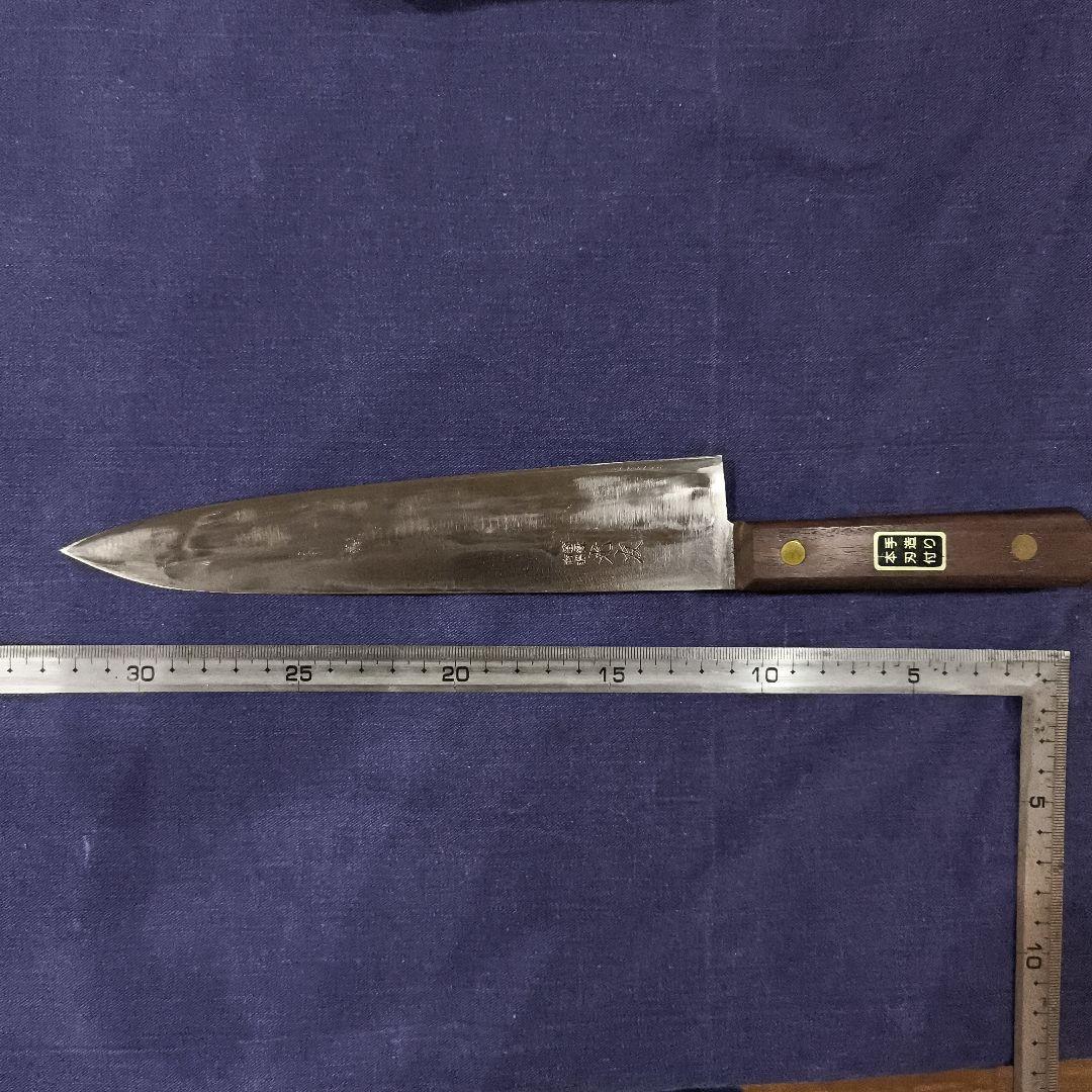 高橋刃物　光友　安来本焼　牛刀 約33cm 刃長215mm 刻印あり 889474a15066b64798fc9e28f2d702