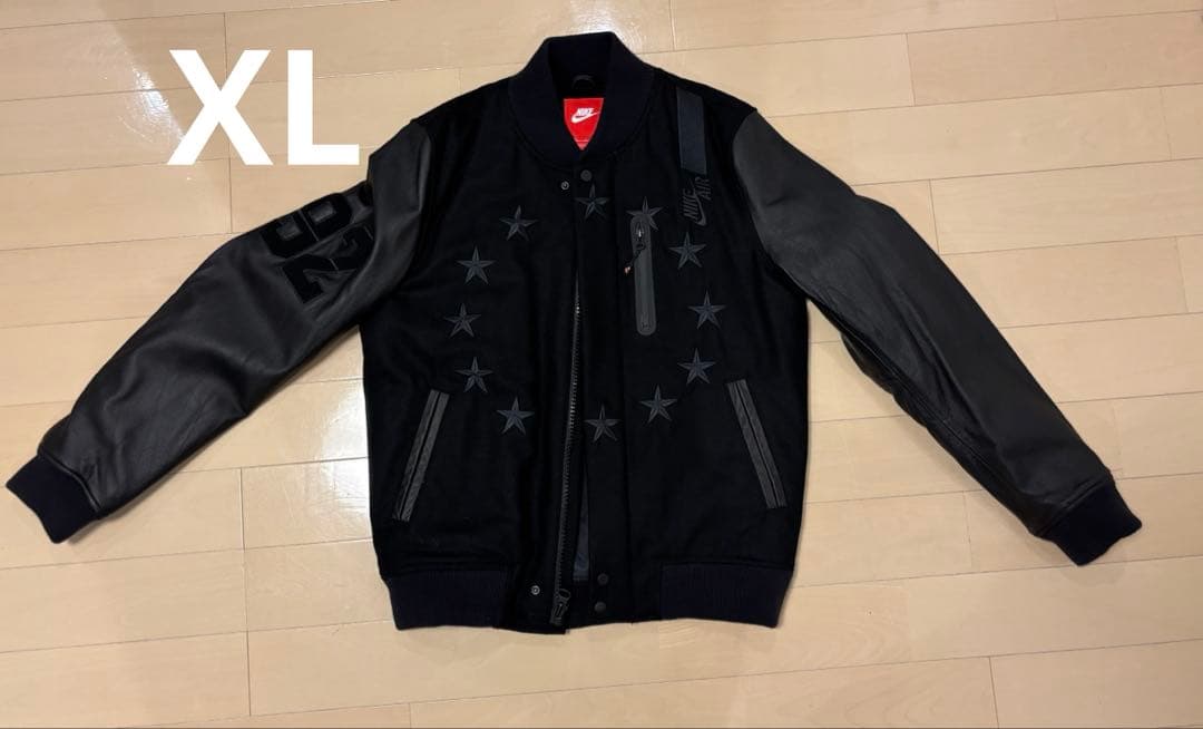 NIKEナイキ デストロイヤー レザー 切り替え スタジャン 黒 メンズ ナイキ NSW DESTROYER JACKET デストロイヤージャケット / NIKE 袖