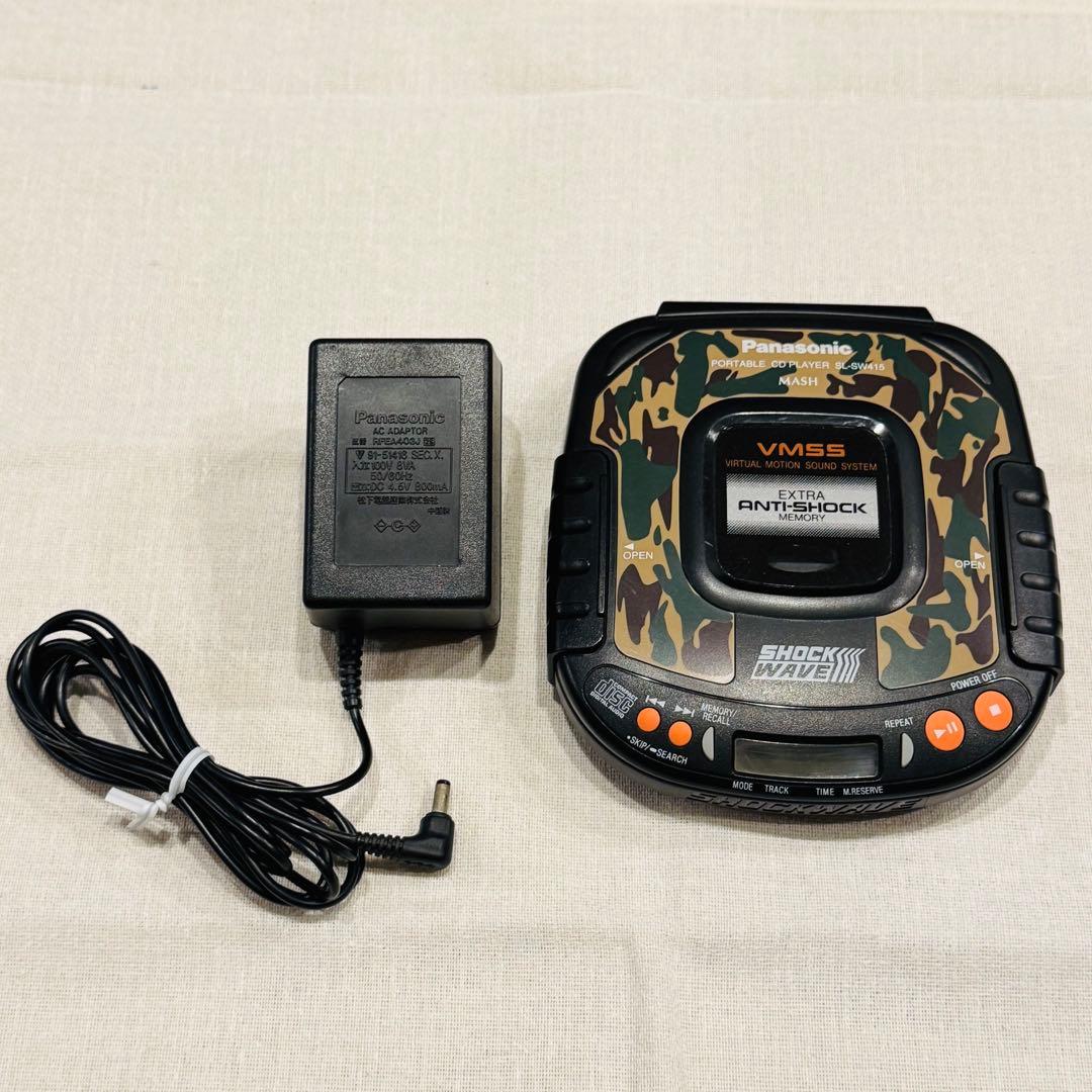 【動作品】Panasonic SL-SW415 ショックウェーブ CDプレーヤー Panasonic/パナソニック/PORTABLE CD PLAYER/ポータブルCDプレイヤー