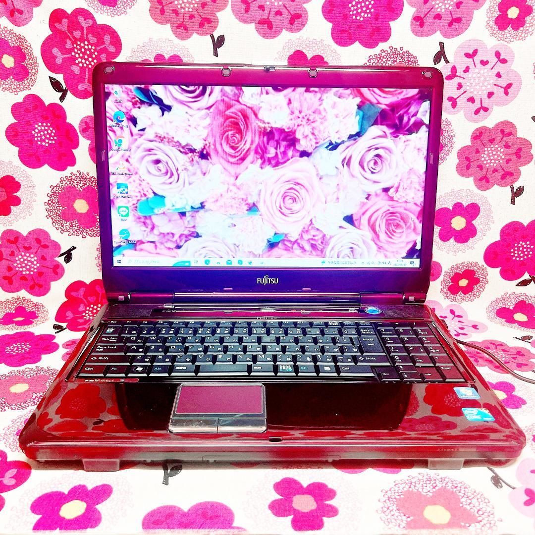 7【データ保存大容量❣️】初期設定済み✨初心者向け✨オシャレな赤✨ノートパソコン core i7✨新品SSD爆速✨windows11 高性能ノートパソコン✨カメラ