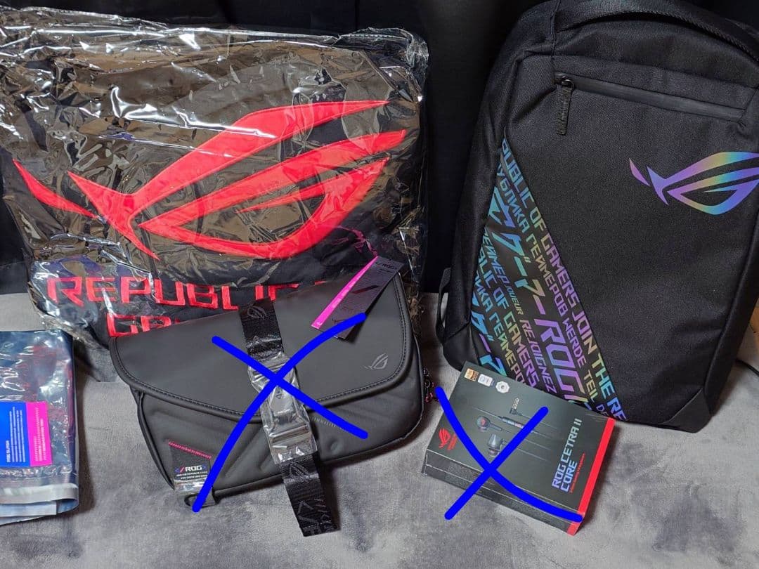 ASUS ROGバックパック・クッションセット ROGデザインでファッショナブルなバッグやインナーケース、スーツ