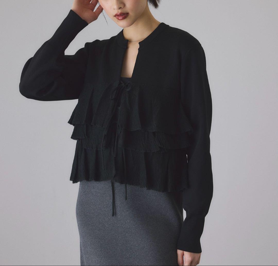 ADAM ET ROPE FEMME 【サステナブル】 フリルカーディガン ADAM ET ROPE'｜【サステナブル】フリルカーディガン | Rakuten