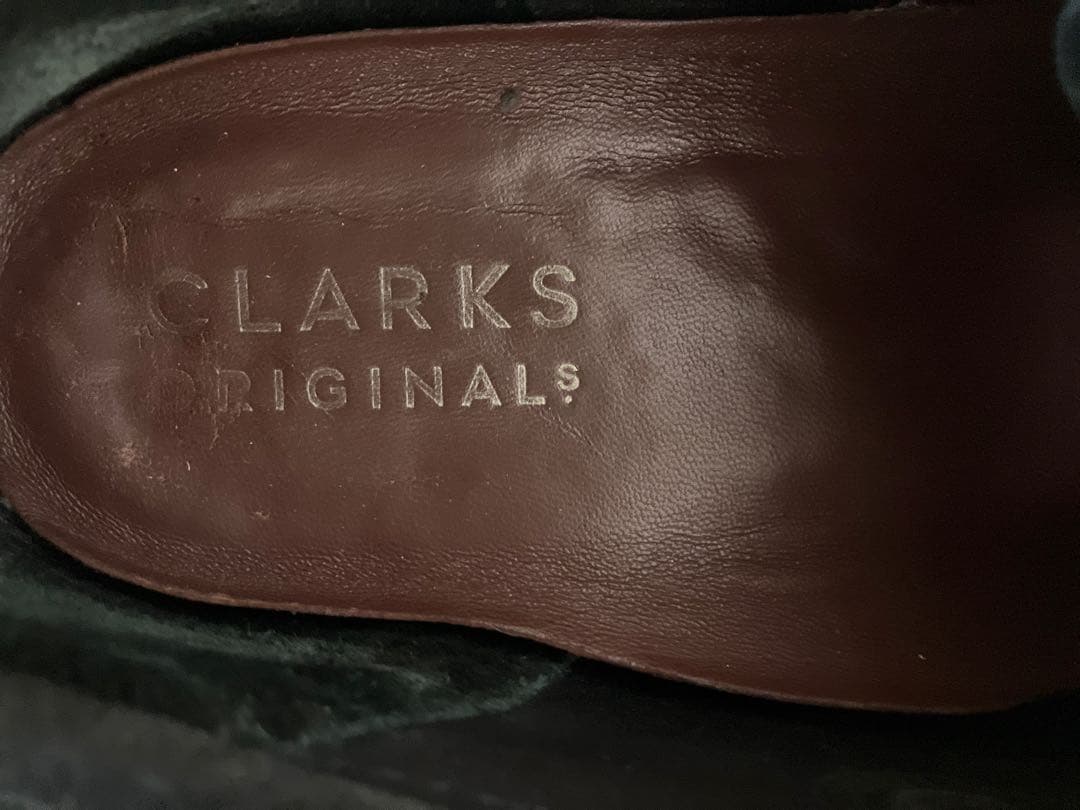 クラークス Clarks ワラビー 黒 ソール交換済 26.5 クラークス Clarks