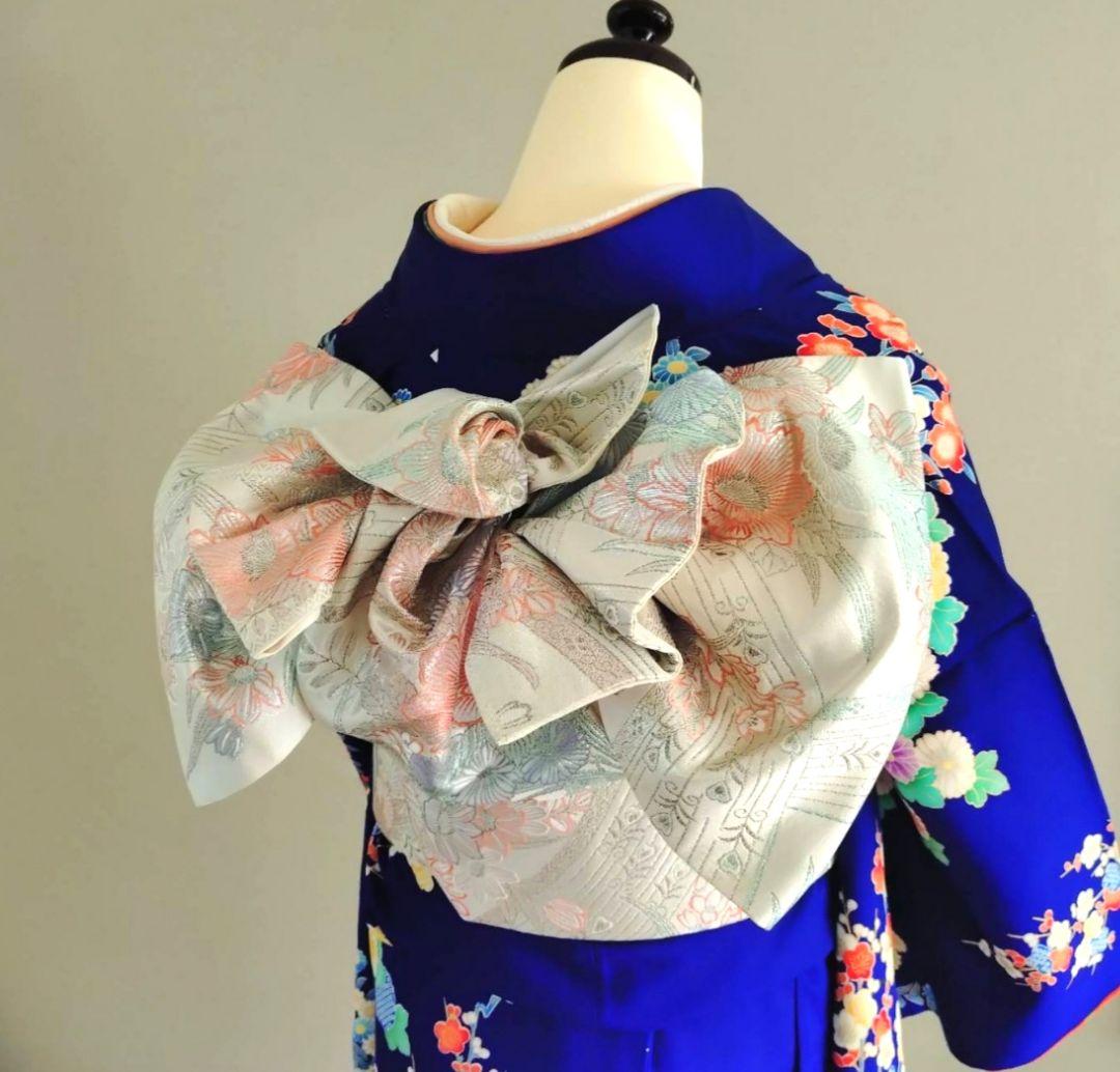 一部式　振袖用作り帯　九百プラチナ　十三参りにも　作り帯付け帯　胴巻き～95㎝ 振袖帯13 – 明日櫻