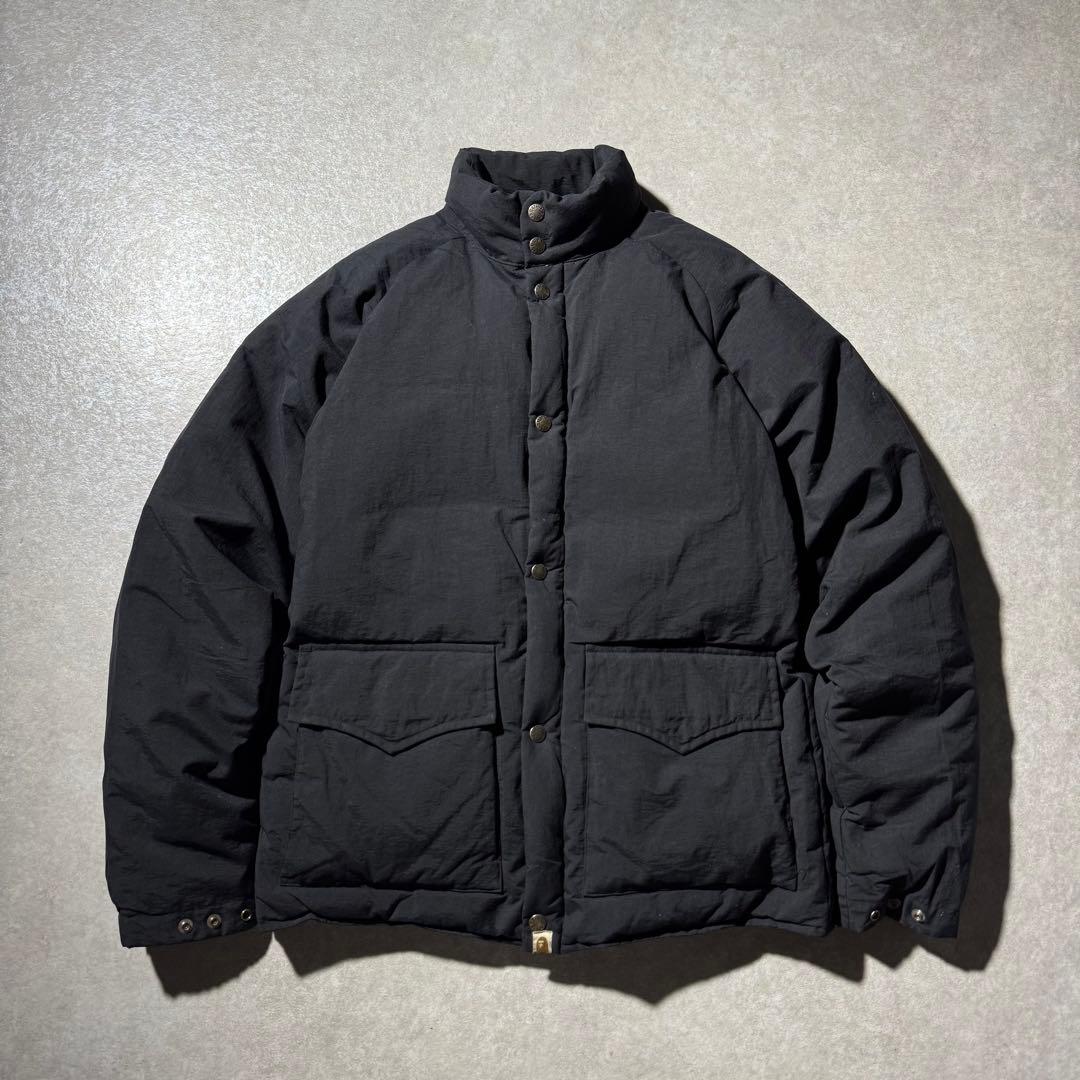 90s NIGO期 A BATHING APE down jacket 初期 90s A Bathing Ape レザー ダウン 最初期 NIGO着用 - メルカリ