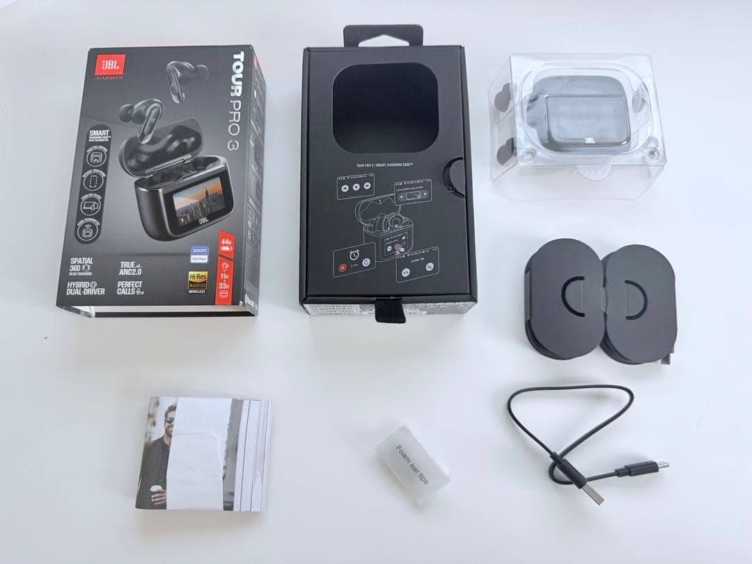 JBL TOUR PRO 3 ワイヤレスイヤホン ブラック JBL Tour Pro 3 | スマート充電ケース™採用ノイズキャンセリング完全