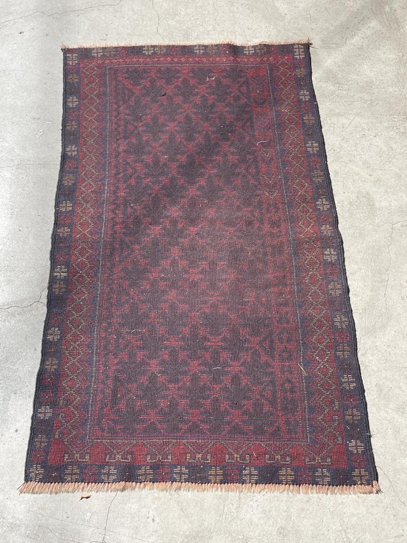 vintage rug】バルーチ族 ヴィンテージ アフガン 幾何学模様 - メルカリ