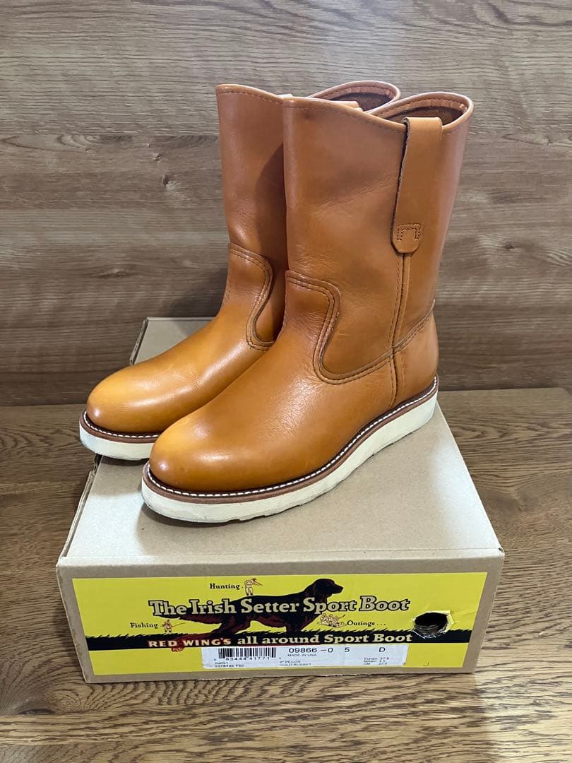 美品　RED WING 9866 アイリシュセッター　箱付き　サイズ:5 D 楽天市場】○○ レッドウィング ペコス 正規品 RED WING 8” PECOS 9866