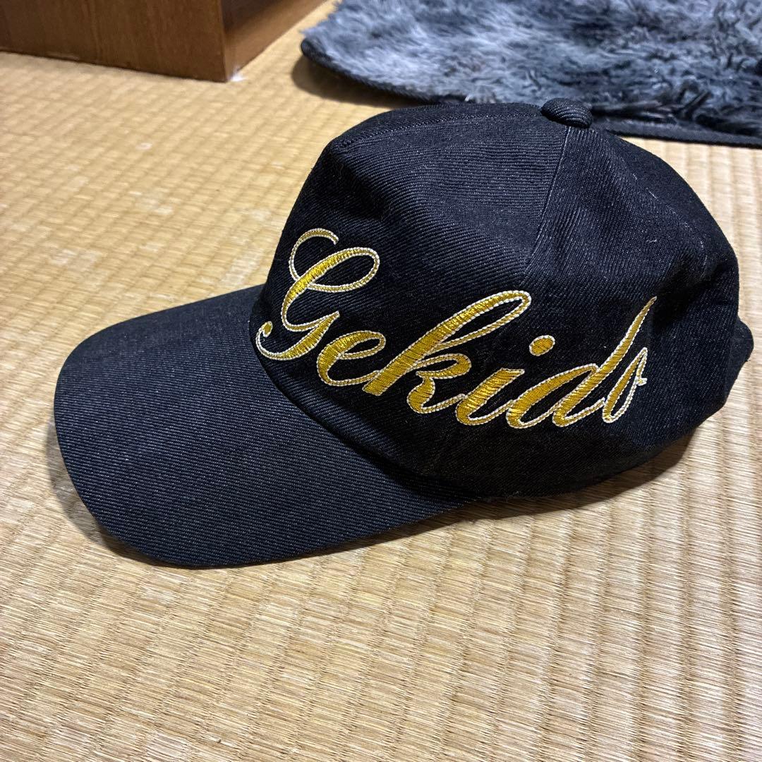 GEKIDO ゲキド 刺繍 キャップ ブラック×ゴールド 激怒 - メルカリ
