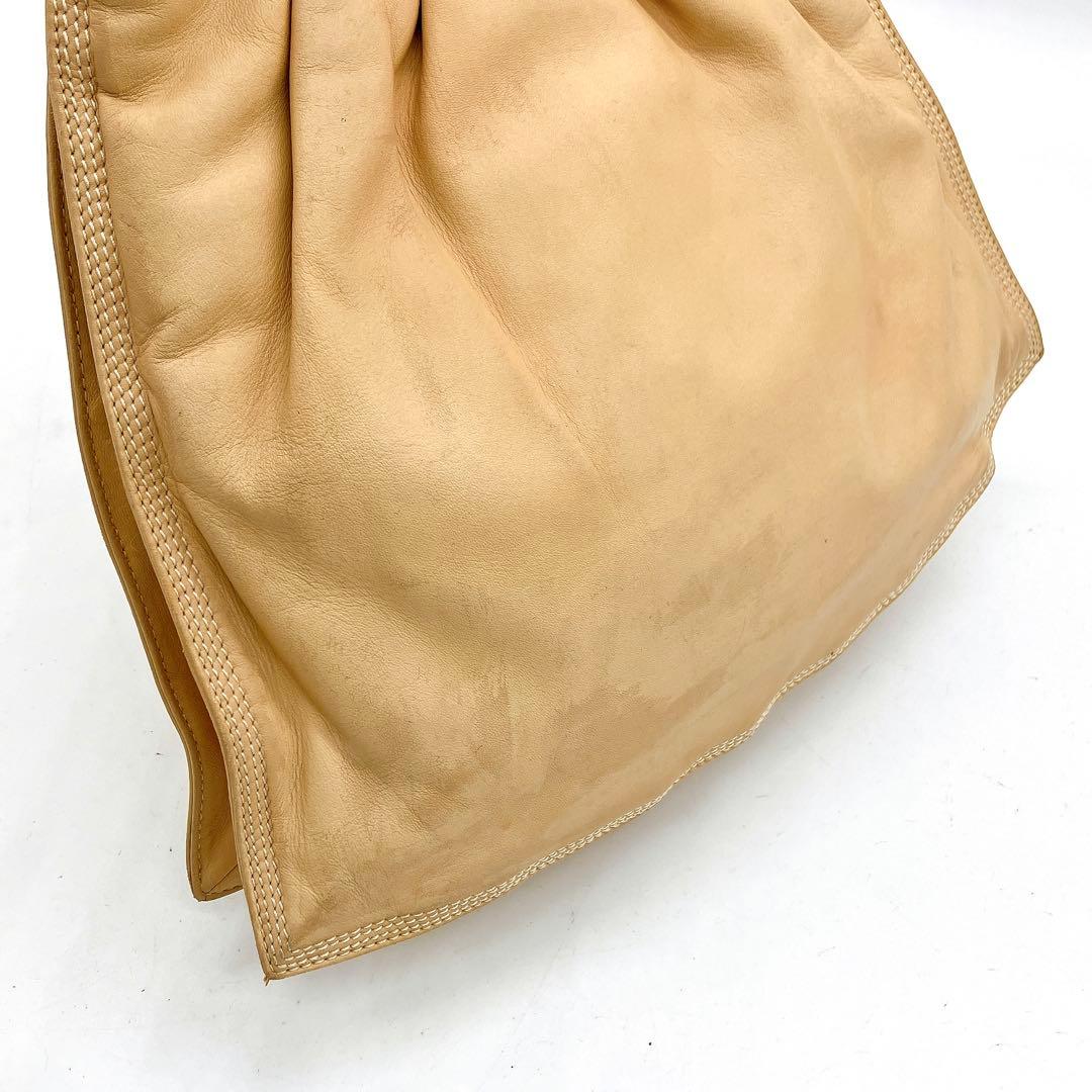 LOEWE】ハンドバッグ アナグラム ノットハンドル レザー ベージュ