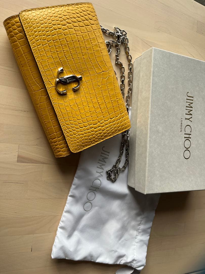 JIMMY CHOO イエロー ショルダーバッグ クラッチバッグ イエロー（黄色）系 Jimmy Choo(ジミーチュウ) バッグ・カバン