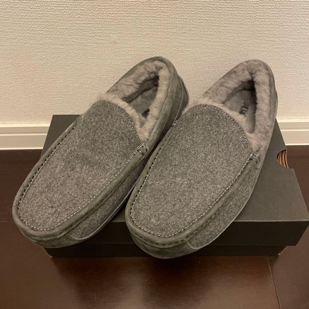 UGG Ascot Wool 27cm 新品未使用　アスコット　灰色 UGG（アグ） ムートン メンズ モカシン ASCOT アスコット 正規品 父の