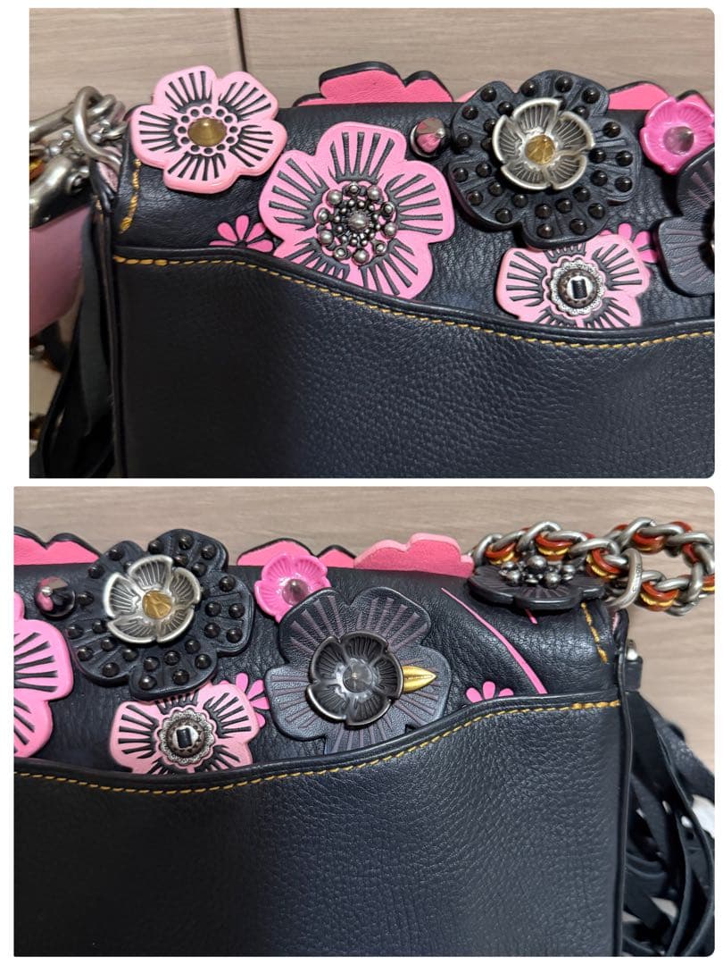 美品】COACH ティーローズ フリンジ ディンキー 3wayショルダーバッグ