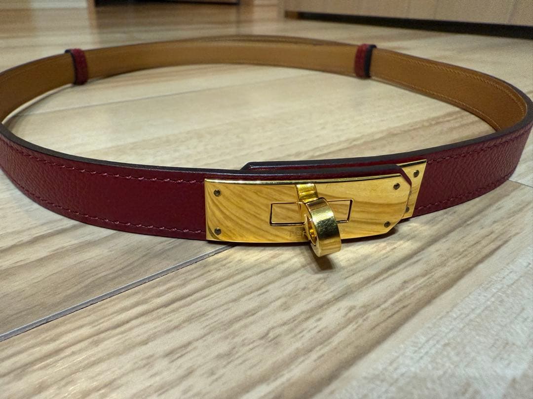 エルメス　ケリーベルト 金色バックル HERMES（エルメス） ベルト ケリー 18 ケリーベルト エプソン ゴールド