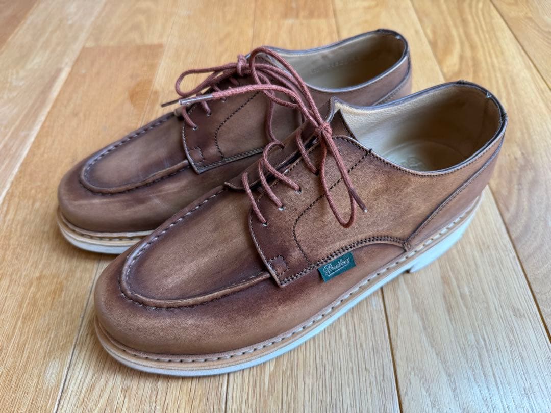 paraboot パラブーツ　シャンボード　キャメル×ホワイト 新作パラブーツが秀逸！一目惚れ シャンボードに見えてシャンボード