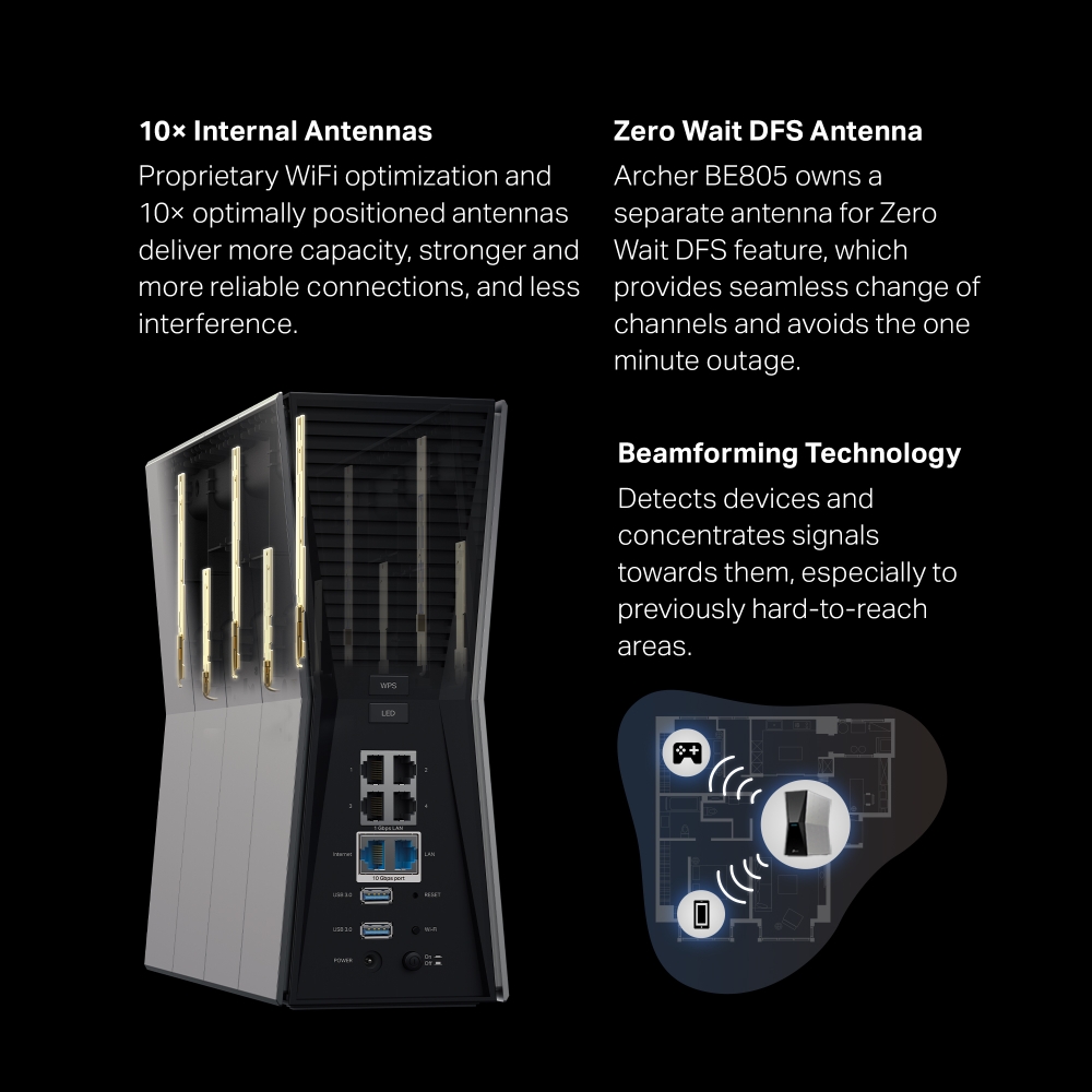 Archer BE805 | BE19000 Tri-Band Wi-Fi 7 Router | TP-Link