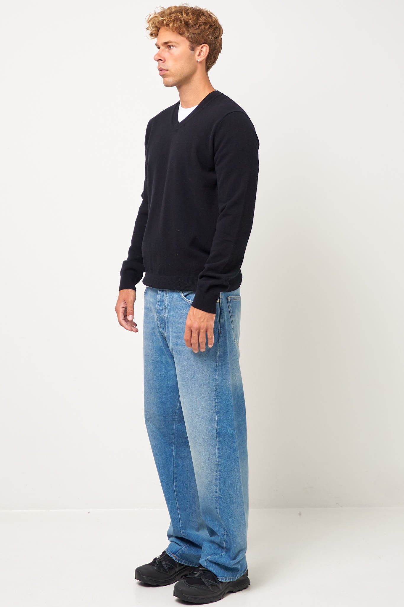Comme des Garçons SHIRT - CDG V-Neck Pullover Black – STRØM