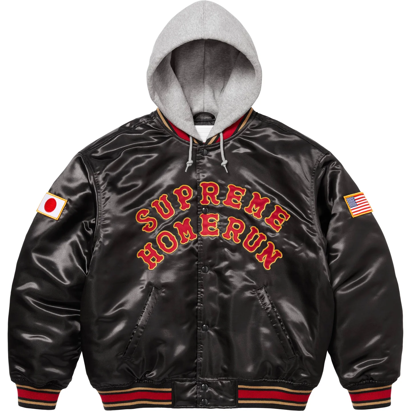 Supreme®/Homerun Satin Hooded Varsity Jacket | Supreme 25ss
